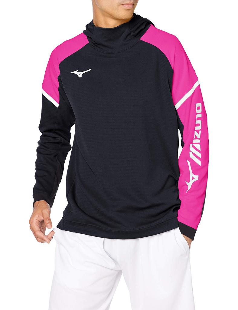 Mizuno Tennis Long Black x Size S Size Sweatshirt, Sleeve, 62JC0003, Pink, (Japan S)