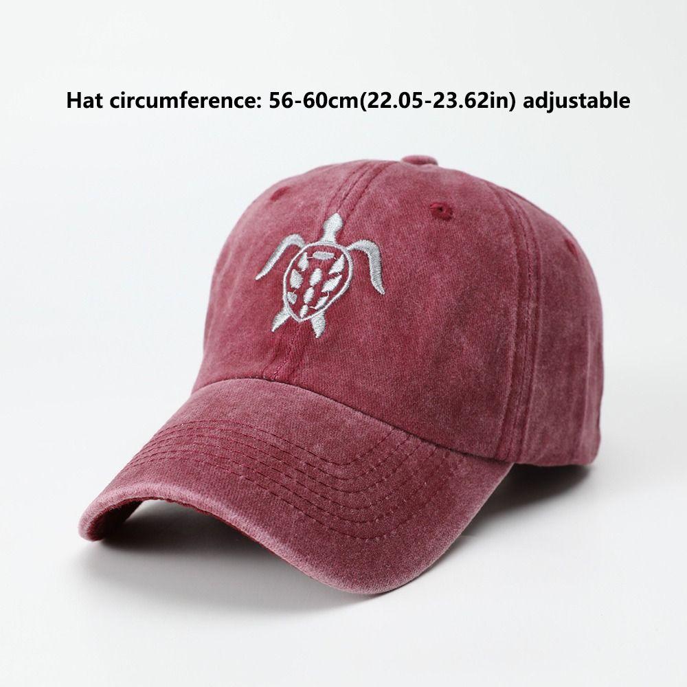 Baumwoll-Schildkröten-Stickerei Baseballkappe Schildkröten-Stickerei Schirmmütze Für den Außenbereich