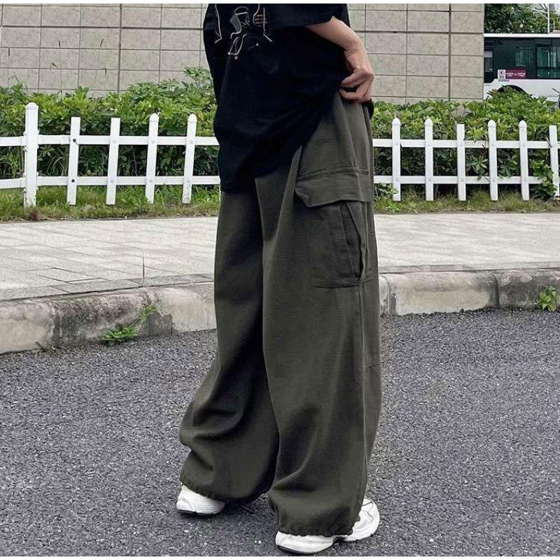 Cargo Pants Women Oversize Loose Big Pockets Female Pant Fashion Straight Wide Leg Lady Hip Hop Trousers