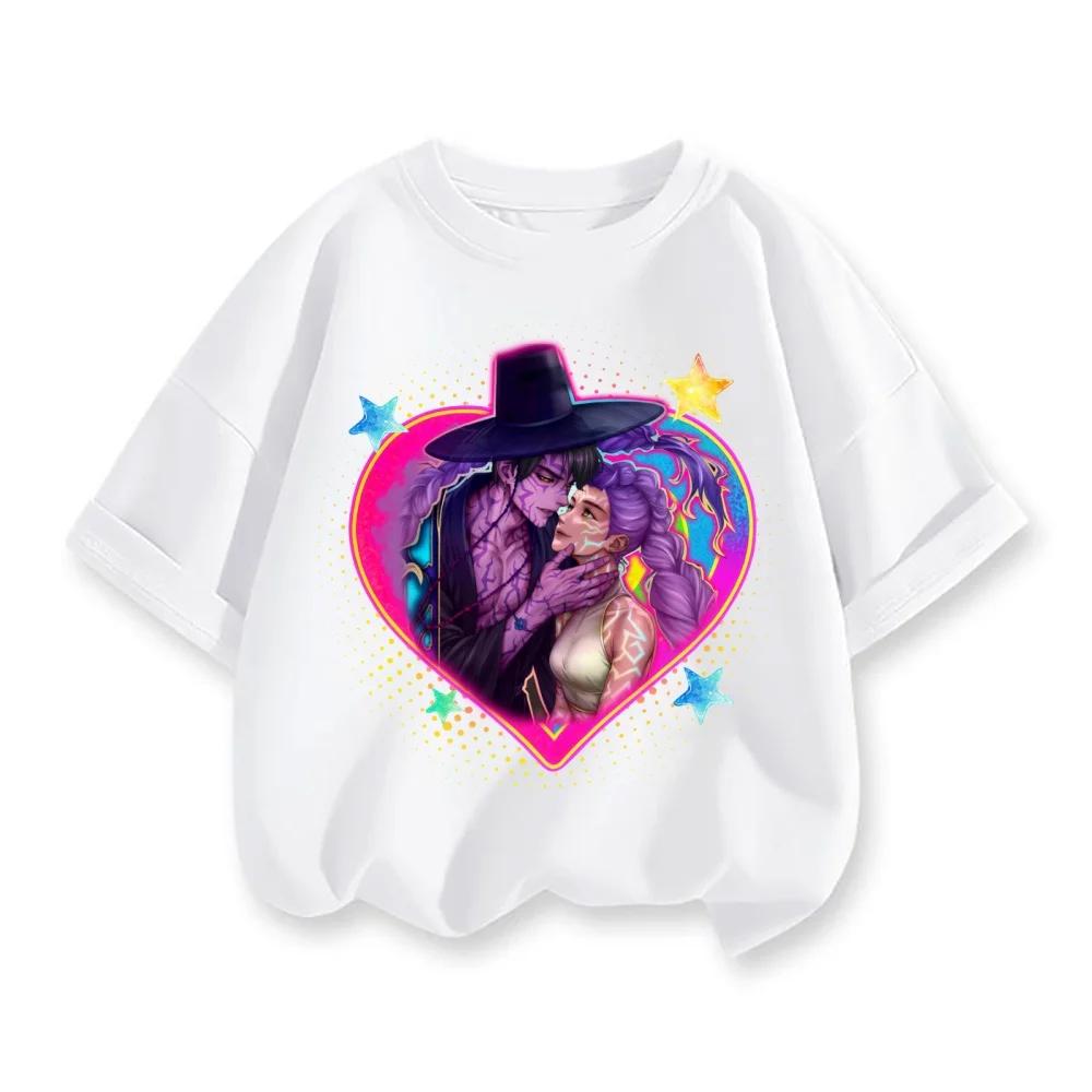 Süße Cartoon Saja Jungen T-Shirts Jungen Mädchen Kurzarm T-Shirt Oberteile Anime Kpop Dämonenjäger T-Shirt Kinderkleidung