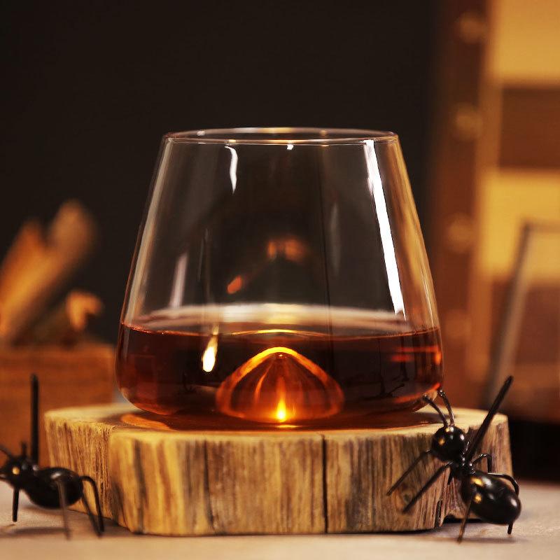 New Concave Bottom Vortex Whiskey Smelling Ice Rock Glass Der Whisky Becher XO Brandy Snifter Beer Red Wine Glasses Whisky Cup