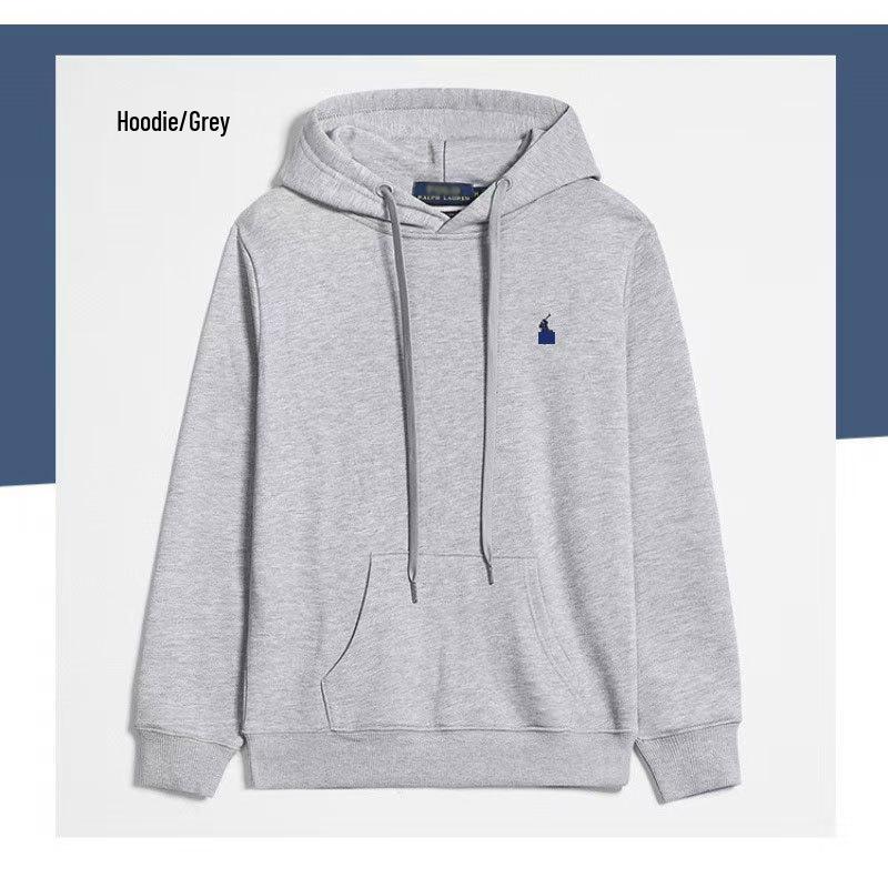 Men's Korean Style Long Sleeve Hoodie with Hat - Casual, Fashionable, Versatile Pullover with Plus Velvet for Autumn Sports.