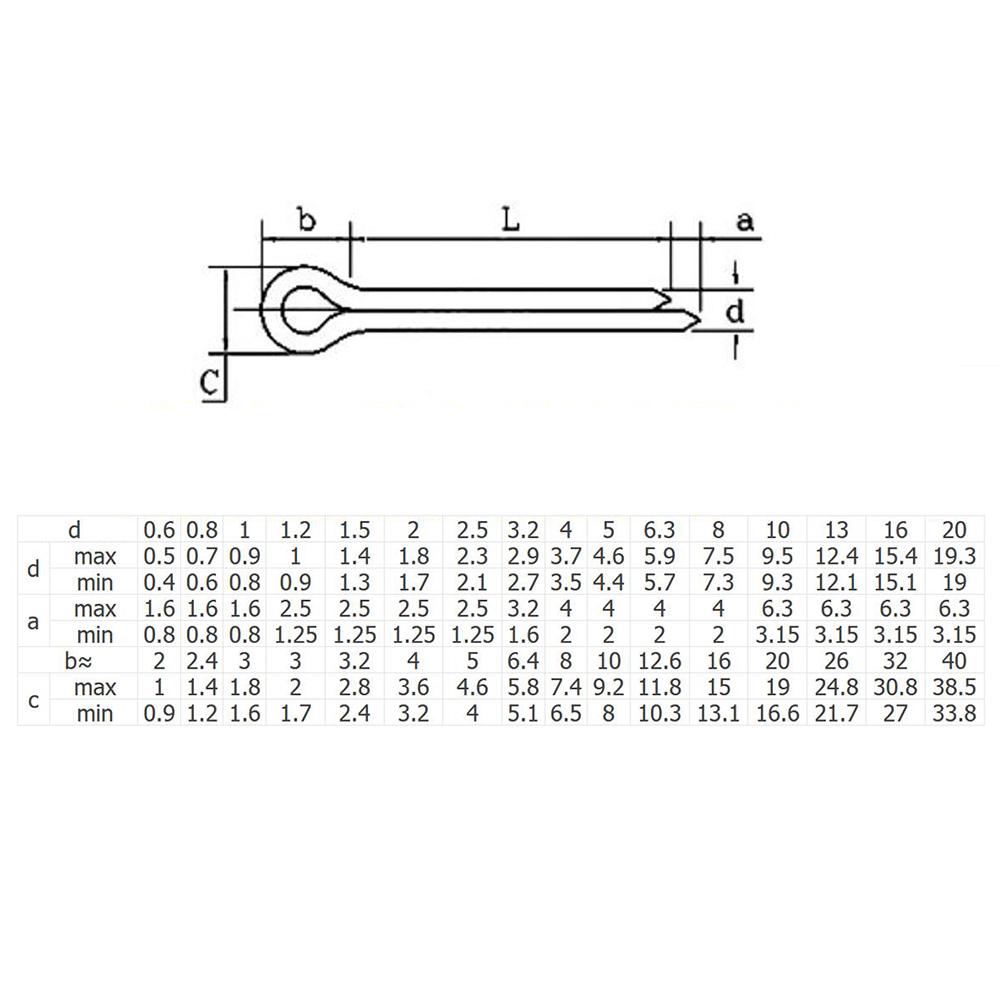 M3 M4 M5 M6 M8 weiß verzinkt Typ Feder Splint Haar Pin Split Clamp Traktor Offene Elastische Clip für Auto