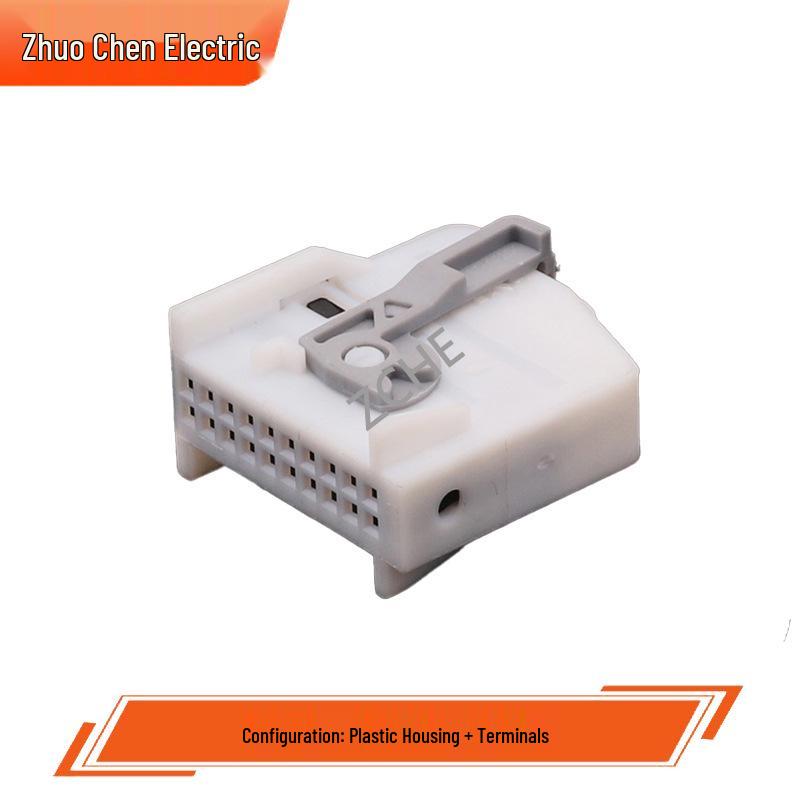 2-1719021-3 Male-Female Automotive Connector with 20-Pin, 20-Hole Plug Terminal