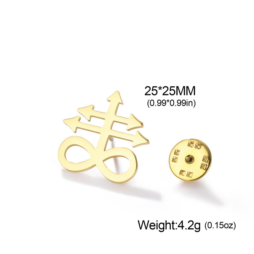LIKGREAT Infinity Symbol Brooch Stainless Steel Lape lPin for Women Men Minimalist Eternal Love Couple Wedding Bridal Party Gift