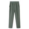 Lady's Wide-Leg Pants Spring/Summer High Waist Loose and Slimming Thin Straight Drooping Cropped Casual Lady's Pants Summer