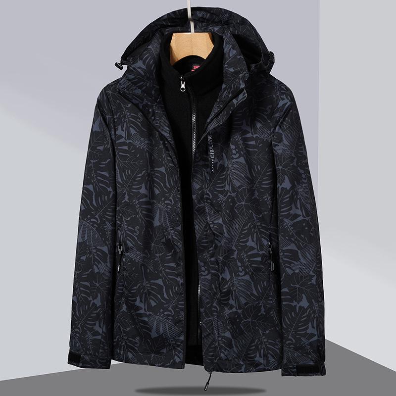 

Унисекс-костюм из двух предметов 3 в 1 — осенне-зимний, с флисовой подкладкой, ветрозащитный, для альпинизма, катания на лыжах и других видов спорта. 4XL