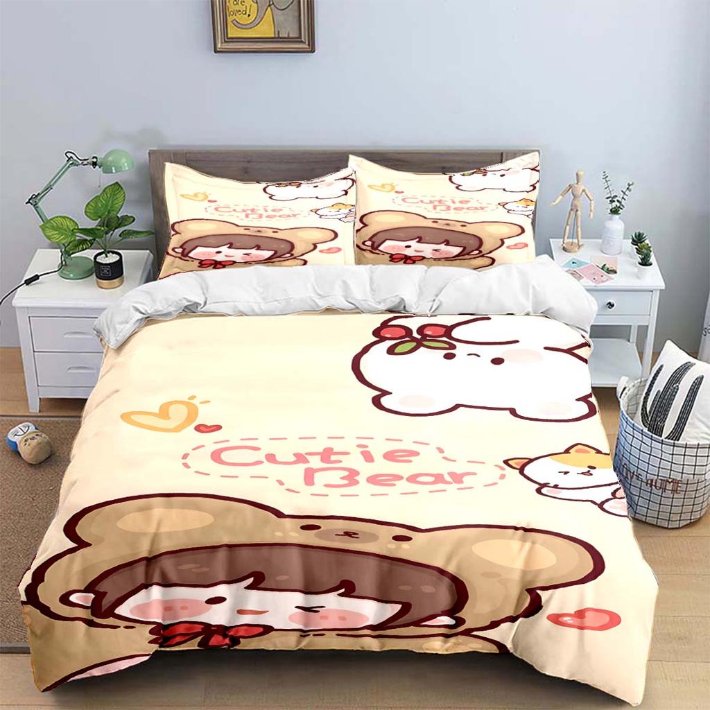 Exquisite Cartoon  B-Bubu Wallpaper  Anime Digital Printing Bedding Set Duvet Cover Comforter Bed  Youth Kids Girl Boys Gift