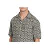 Coach Full Print V-Neck Single-Breasted Short Sleeve Shirt Men shirts Gray-Green C7812-SAG