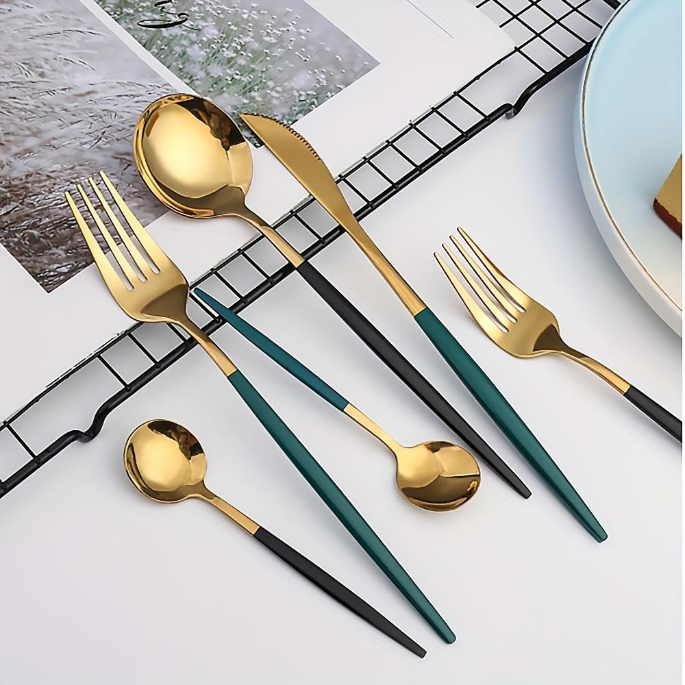 24-Piece Stainless Steel Western Steak Knife Set - Durable, Dishwasher Safe Home Kitchen Tableware Essentials