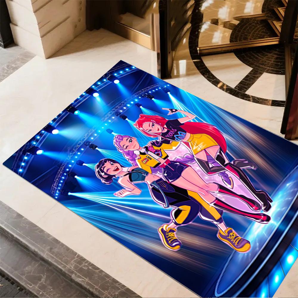 Galactic Fashion Showdown Floor Rug Office Rug Perfect for Decorate Room Dining Room Hallway Living Rooms Anti-slip Rug Decorate Offices
