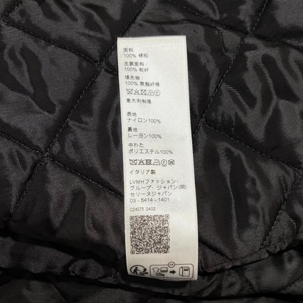 CELINE Loose Nylon Teddy Jacket Black Men's Size M (46) Model 2W22C227R
