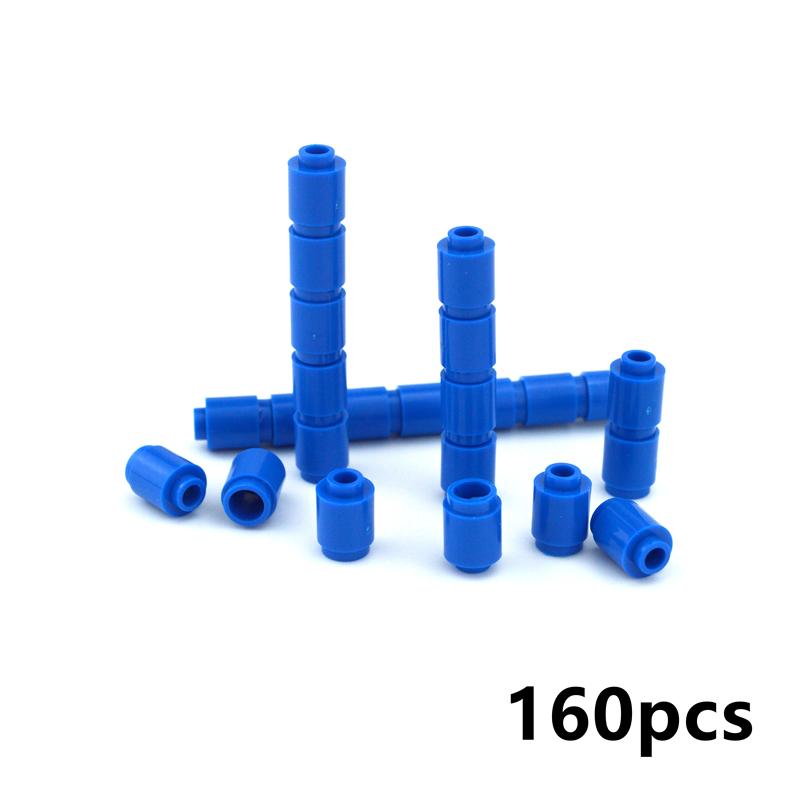 160pcs Building Blocks MOC 1x1 Round Brick Cylinder Children Toy Bricks Part 3062 City Friends Accessories