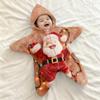 Baby Swaddle Blanket with - Flannel -Startle Wrap for Newborns, Christmas Print Sleep Sack for Boys Girls, Portable Outdoor Swaddle