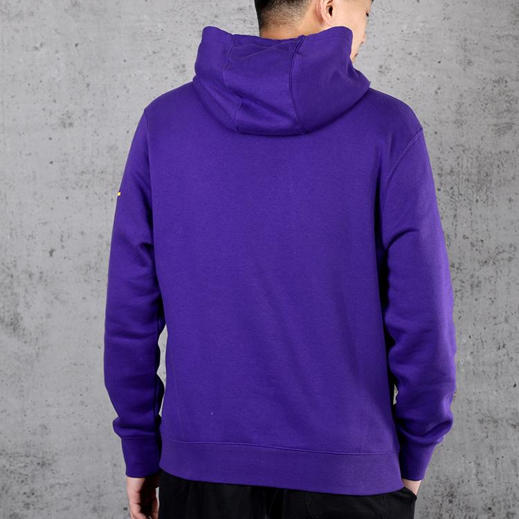 Nike Lakers LeBron James Hoodie Men Tops Purple CU2932-547
