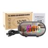 Desktop Mirror Led Alarm Clock Simple Led RGB Display Time with Stepless Volume Adjustment Mirror Clock for Deep Sleeper
