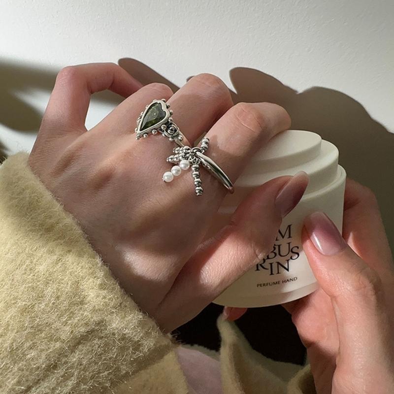 Elegant Beaded Tassels Ring For Women Featuring High Quality Stainless Steel Anti Allergy And Wear Resistant Design