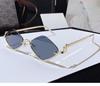 High-End 2025 Semi-Rimless Diamond Sunglasses - Modern, Trendy European & American Style