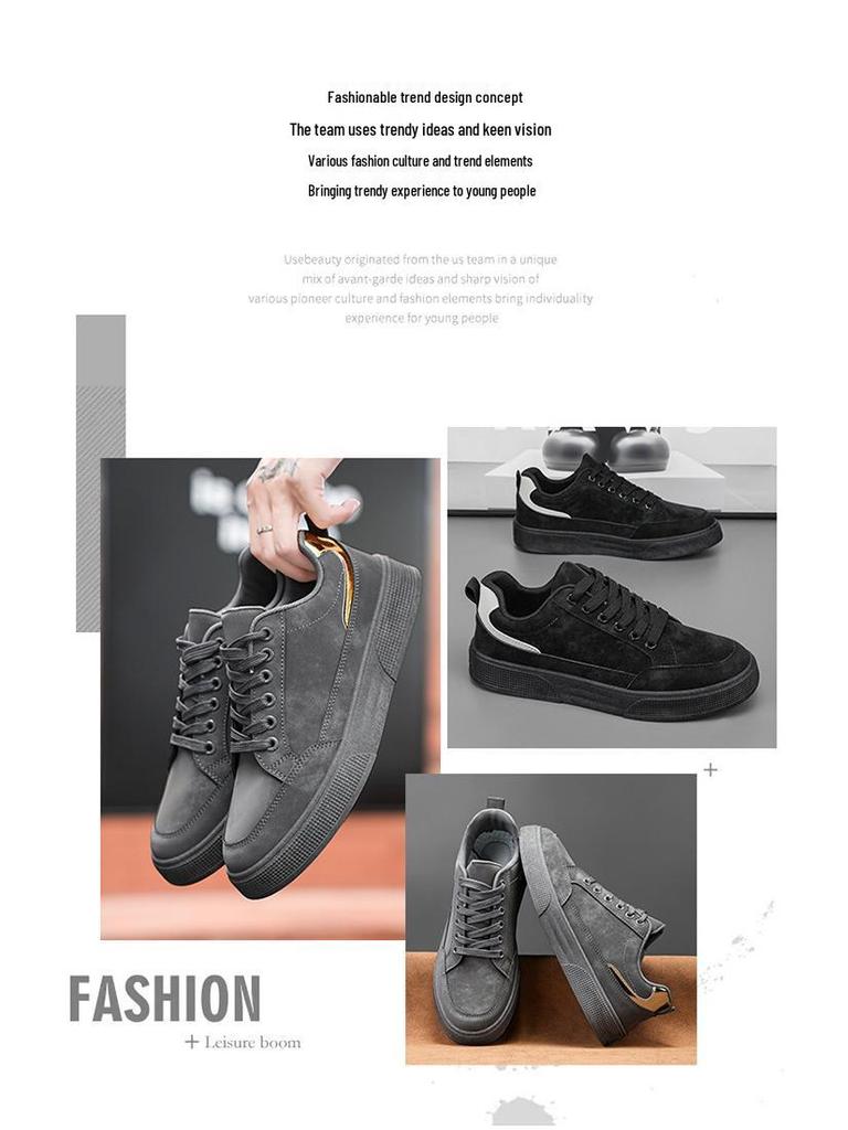 Herren Herbst Atmungsaktive Arbeitssicherheitsschuhe - Trendige Dicksohlige Freizeitsneaker für Skate und Sport