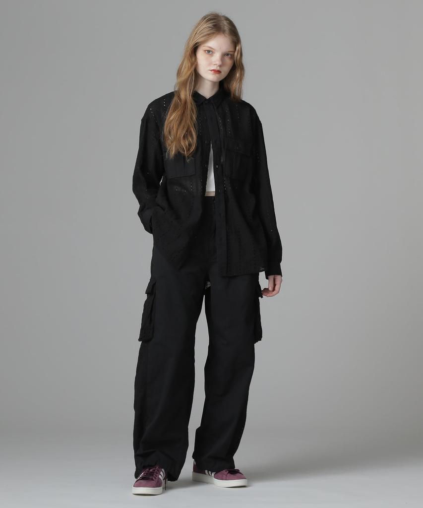 AVIREX WEB LIMITED Belle LINE LACE CARGO PANTS Women's M 010 Black 783-5110605