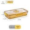 PET Transparent Thickened Refrigerator Storage Box with Timer & Freezer Drainer