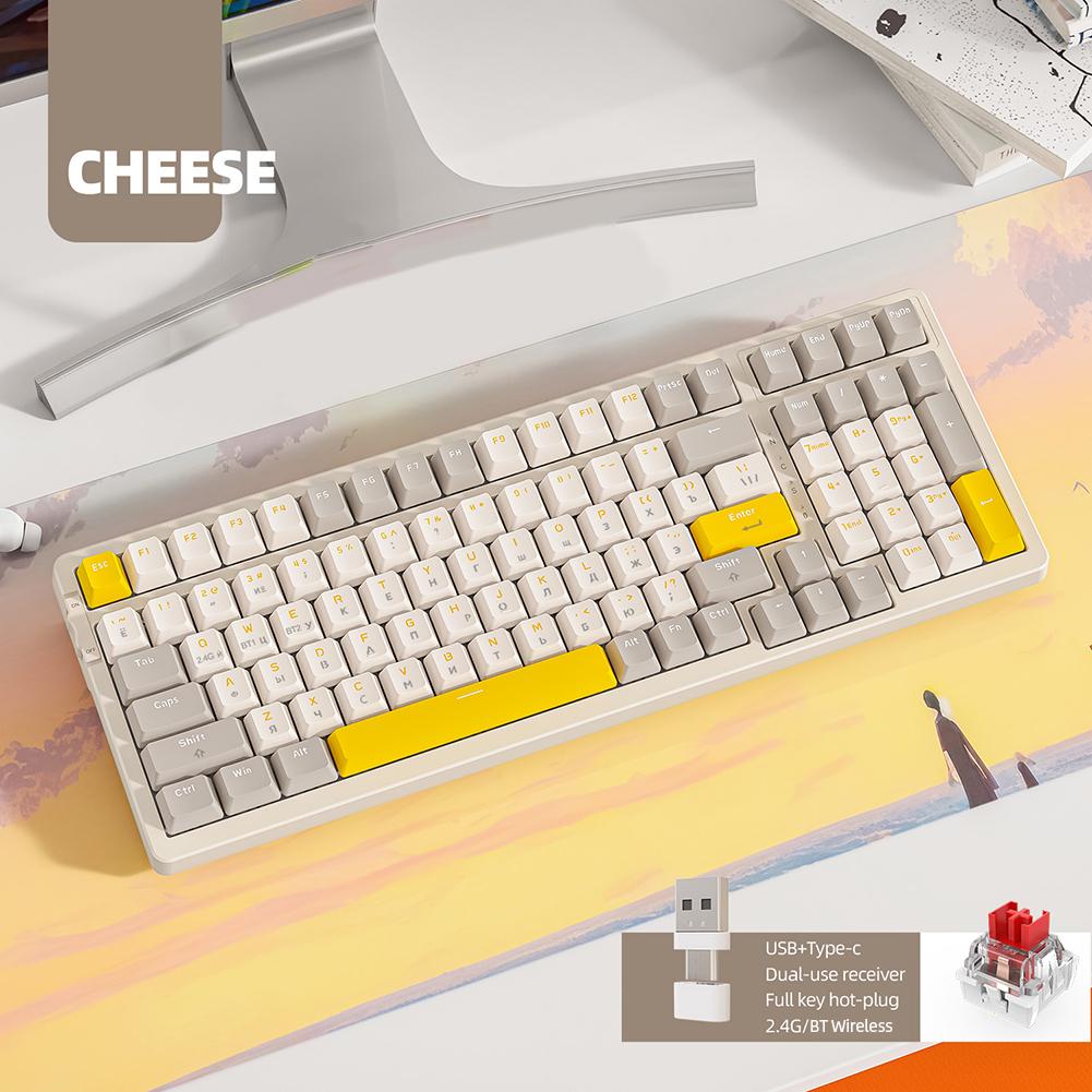 K96 Wireless 2.4G Gaming Mechanical Keyboard 100 Key Hotswap Bluetooth-compatible 5.0 Keyboard Double ISSI Silencing for Laptop