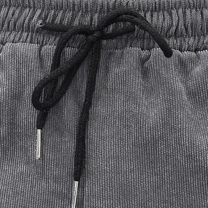 Men Autumn  Casual Track Suit Corduroy Sets Two Piece Long Trousers and Jakcet Clothing Men  Pockets Suits