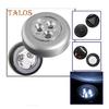 Mini Wall Night Light Kitchen Cabinet Closet Car 3 LED Wireless Push Touch Lamp Home Gadgets