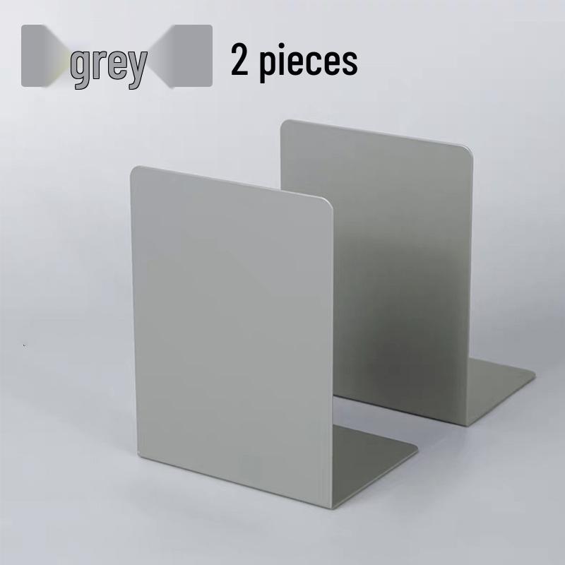 L-Shaped Metal Bookends for Students - Large Desktop Shelf Divider