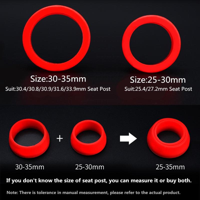 2 pz Anello di Gomma Copertura Antipolvere per Reggisella Bicicletta Silicone Impermeabile Protettivo per Reggisella Mountain Bike