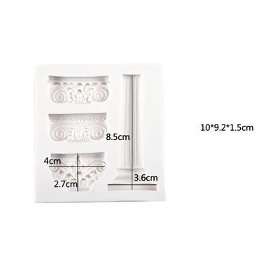 Mould Roman Column Patterns Silica Gel Sugar Molds DIY Chocolate Cake Decorative Baking Railing Concrete Plaster Casting