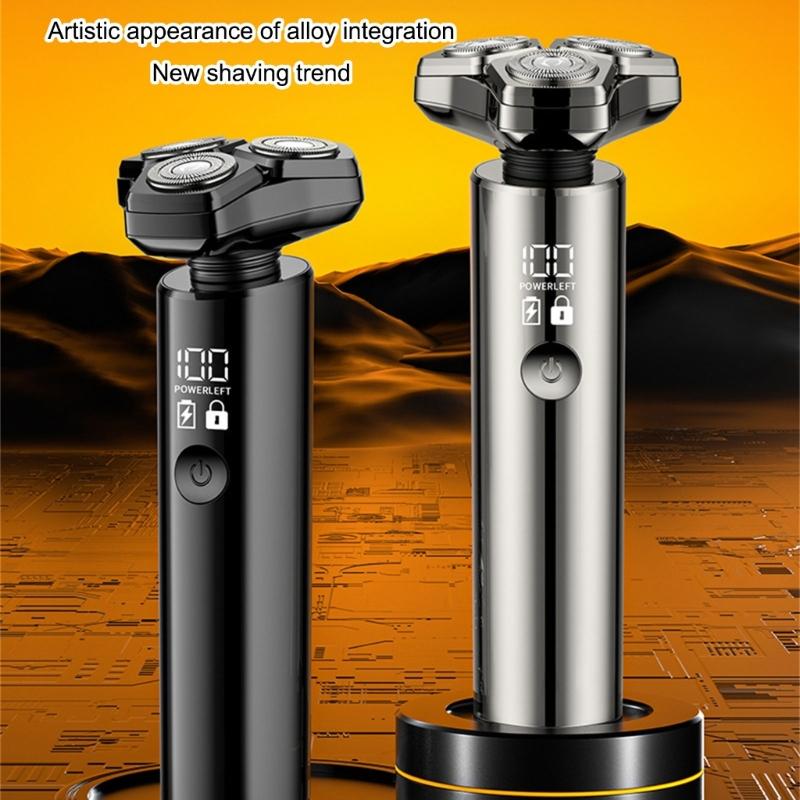 Rechargeable Rotary Shaving Machine Face Cordless Beard Trimmer Shaver Replacement Head Magnetic Electric Shaver