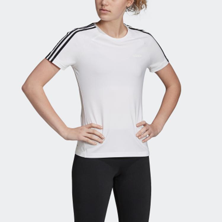 Adidas Running Training Fitness Crew Neck Short Sleeve T-Shirt Women Tops White EH8723