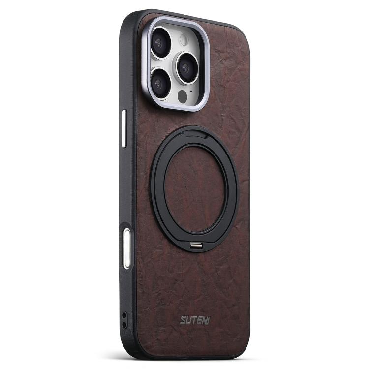 Suteni G9 Rock Texture Magnetic Holder Phone Case