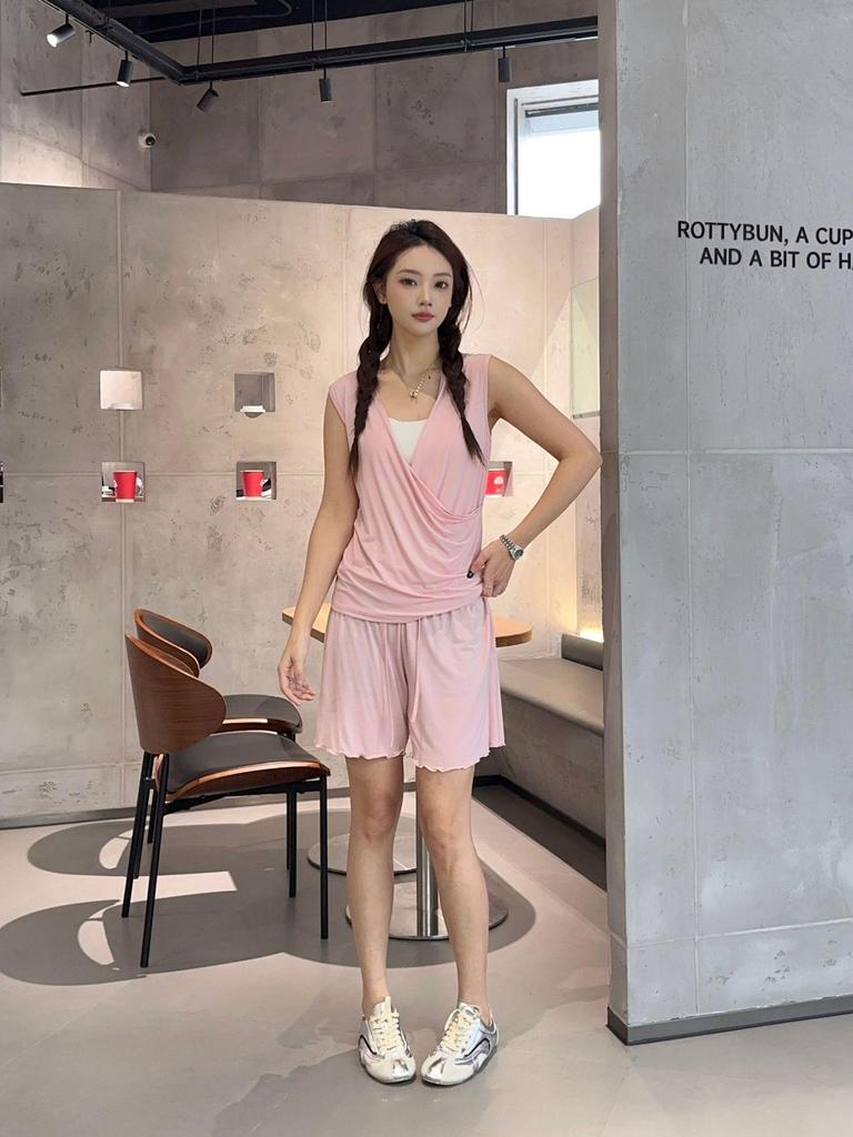 Women's Modal High-Waisted Lace-Up Summer Pajama Shorts