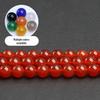 7A Grade Natural Red Agate Loose Beads for DIY Jewelry - Round Beads In Black, White, Blue, Yellow, Green