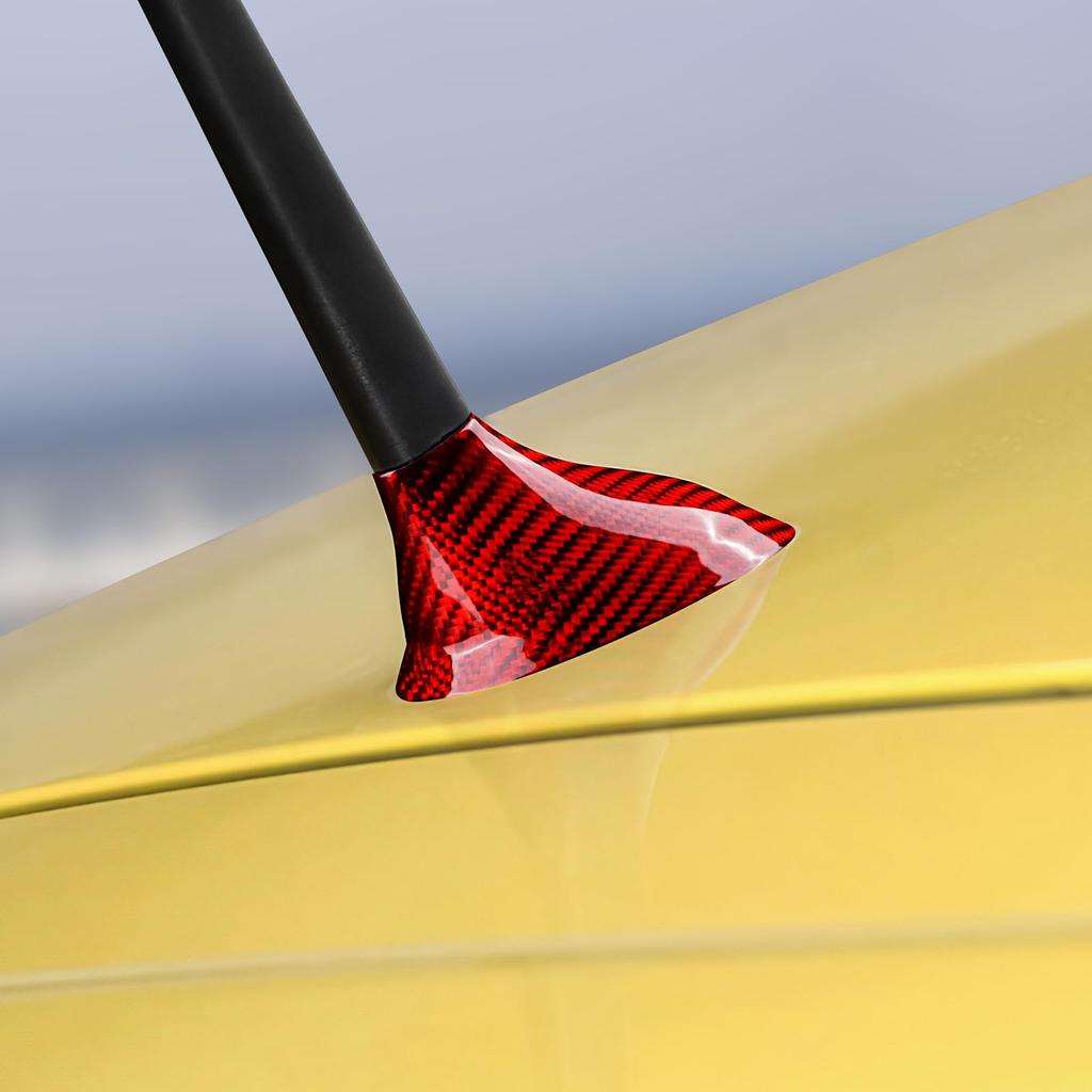 AIRSPEED Accessories Exterior Custom Parts Hard Carbon Fiber Shark Antenna Decoration Sticker Car Radio