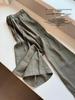 Women's Summer Japanese Style Cotton Linen Wide Leg Elastic Waist Pants