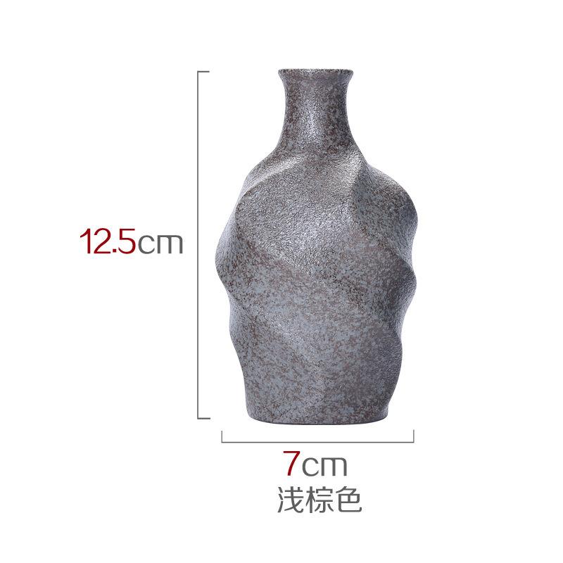 

Japanese Style Rough Pottery Mini Vase Vintage Terrarium Home Decorations Plant Pot Household Flowerpot Tea Table Decoration