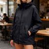 Leichte Damen Outdoorjacke Sommer Schnelltrocknend Atmungsaktiv Lockerer Schnitt Mit Kapuze Reißverschluss Lässig Windjacke