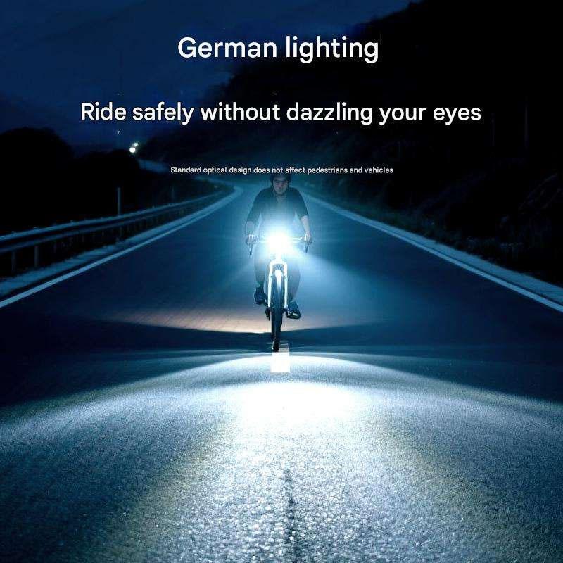 Solar Power Bike Front Lamp USB Rechargeable Cycling Flashlight Waterproof 3 Level Dimmable for Cycling Accessories Night Riding