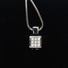 Swarovski Silverx Crystal Unused Item Necklace Rhinestone Square Women Used