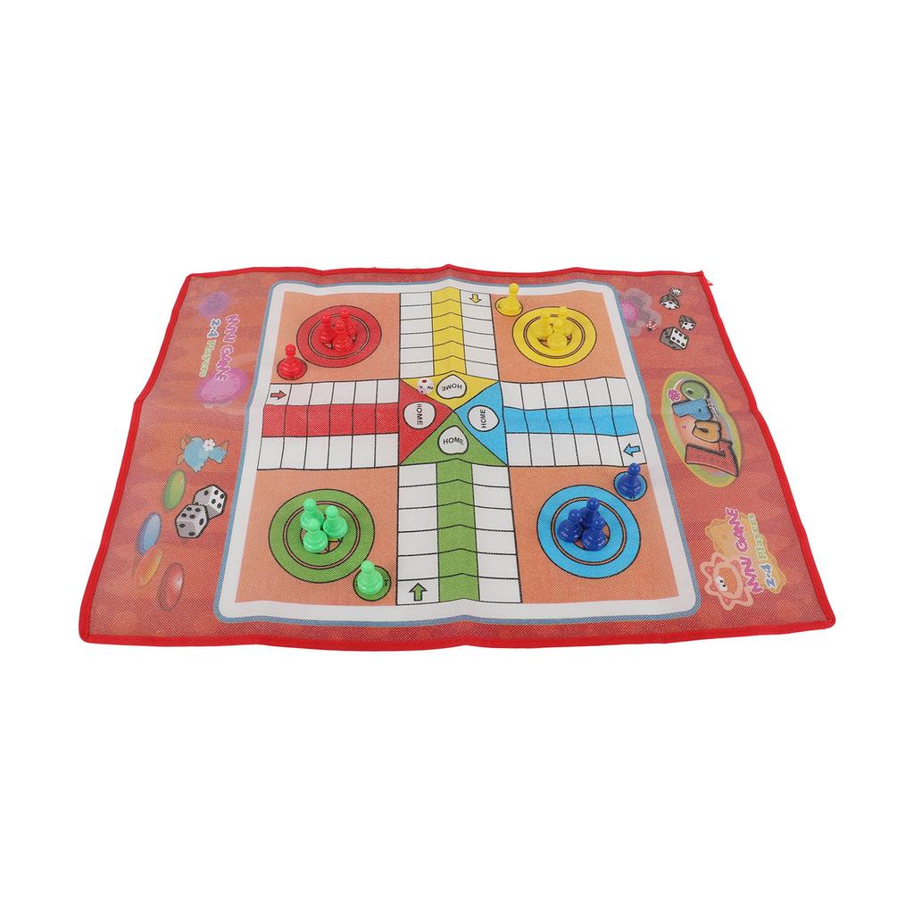 Plastic Flying Chess Game Set Non Woven Fabric Roll Up Chess Board Game Educational Toys
