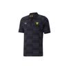 FW22 Ferrari Racing Series All Over Logo Print Short Sleeve Polo Shirt Men Polo Shirts Black 535844-01
