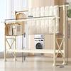 Adjustable Floor-Standing Clothes Drying Rack for Indoor/Outdoor Use