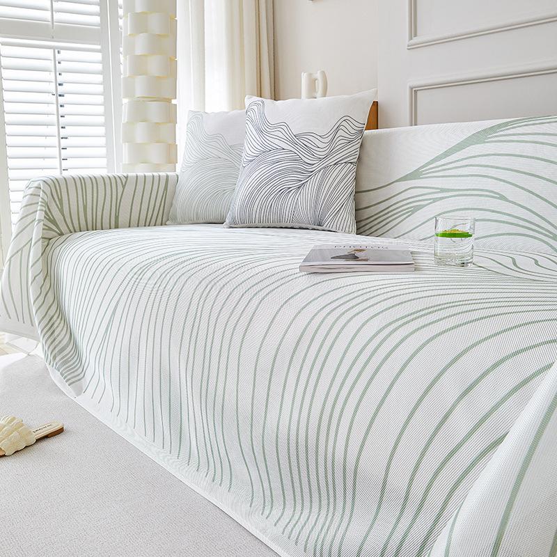 Summer Sofa Cover Cloth Simple Modern Ice Silk Sofa Towel Anti-Scratching Sofa Slipcover Cool Feeling Sofa Cover Sofa Cover