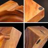 Walnut Solid Wood Cigar Ashtray - Large Slot, Drop-proof for Home, Living Room, Tea Room, Hotel.