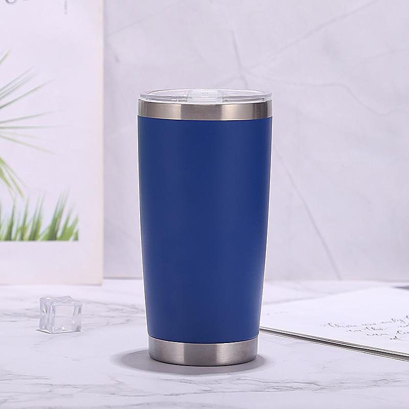 Tazza da Birra in Acciaio Inossidabile Rivestita a Polvere da 20oz a Doppia Parete con Isolamento Sottovuoto