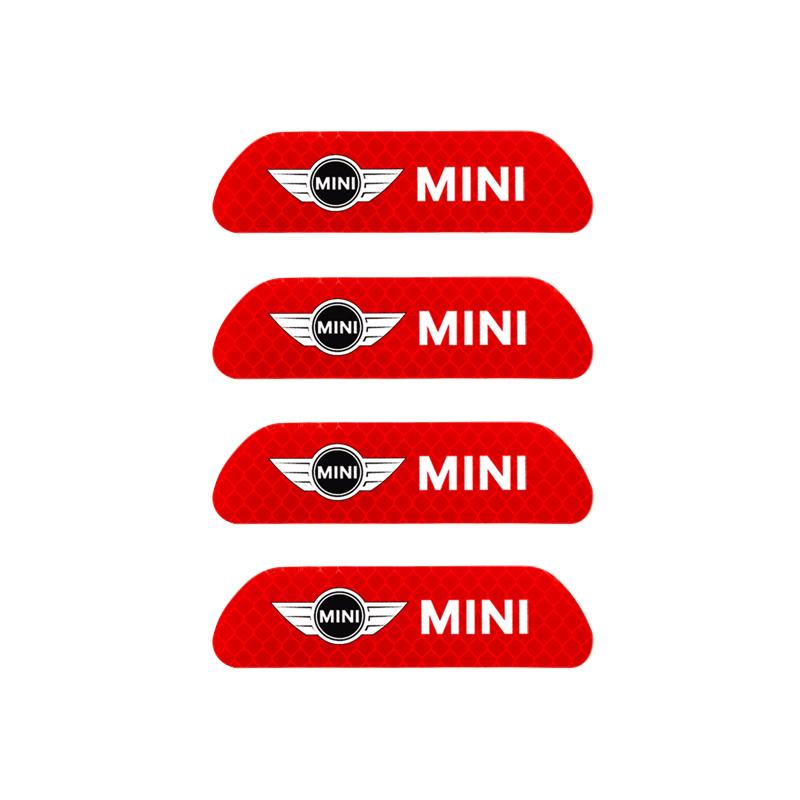 MINI Car Door Reflective Sticker Night Light Warning Decal For BMW MINI One Cooper JCW Countryman Clubman Cabrio Paceman Coupe