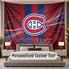 Custom Name Text Tapestry Montreal Canadiens Personalized Polyester Wall Tapestry For Bedroom And Room